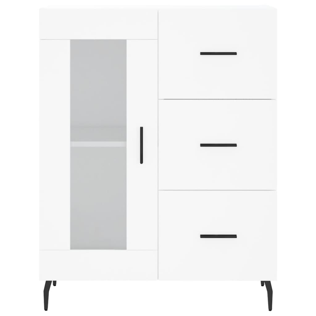 højskab 69,5x34x180 cm konstrueret træ hvid