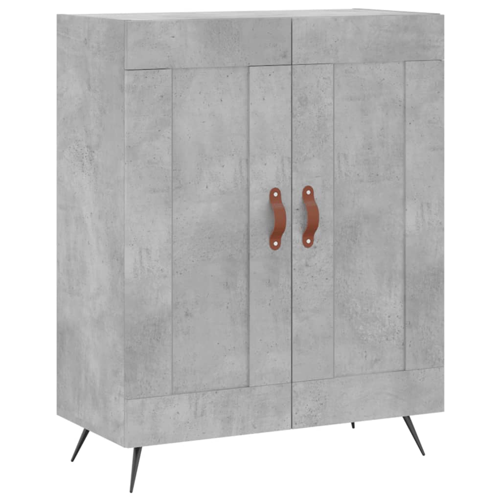 højskab 69,5x34x180 cm konstrueret træ betongrå