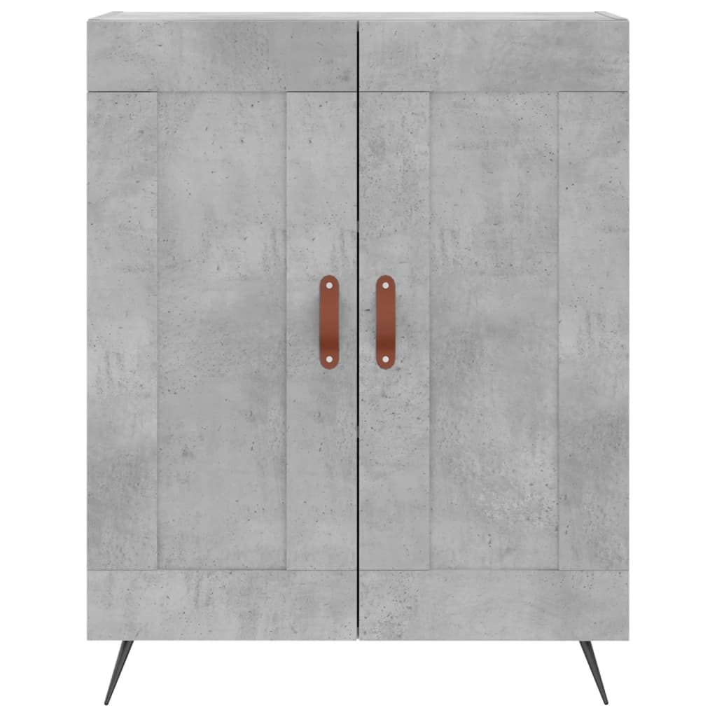 højskab 69,5x34x180 cm konstrueret træ betongrå