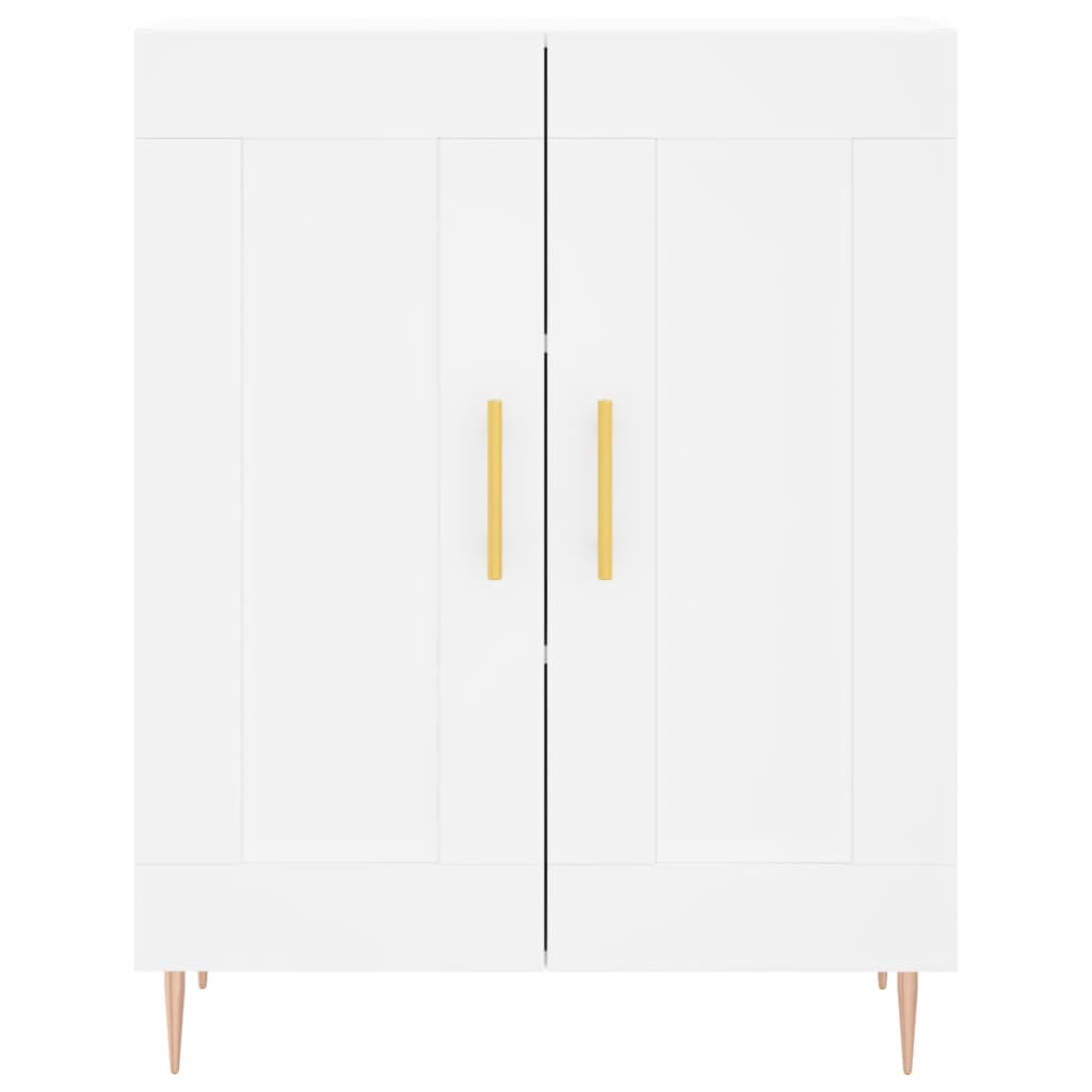 højskab 69,5x34x180 cm konstrueret træ hvid