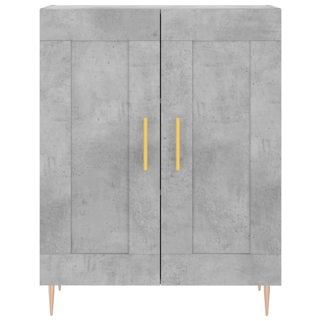 højskab 69,5x34x180 cm konstrueret træ betongrå