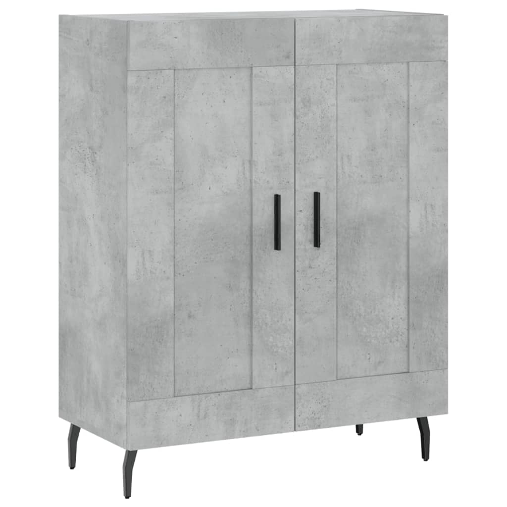 højskab 69,5x34x180 cm konstrueret træ betongrå