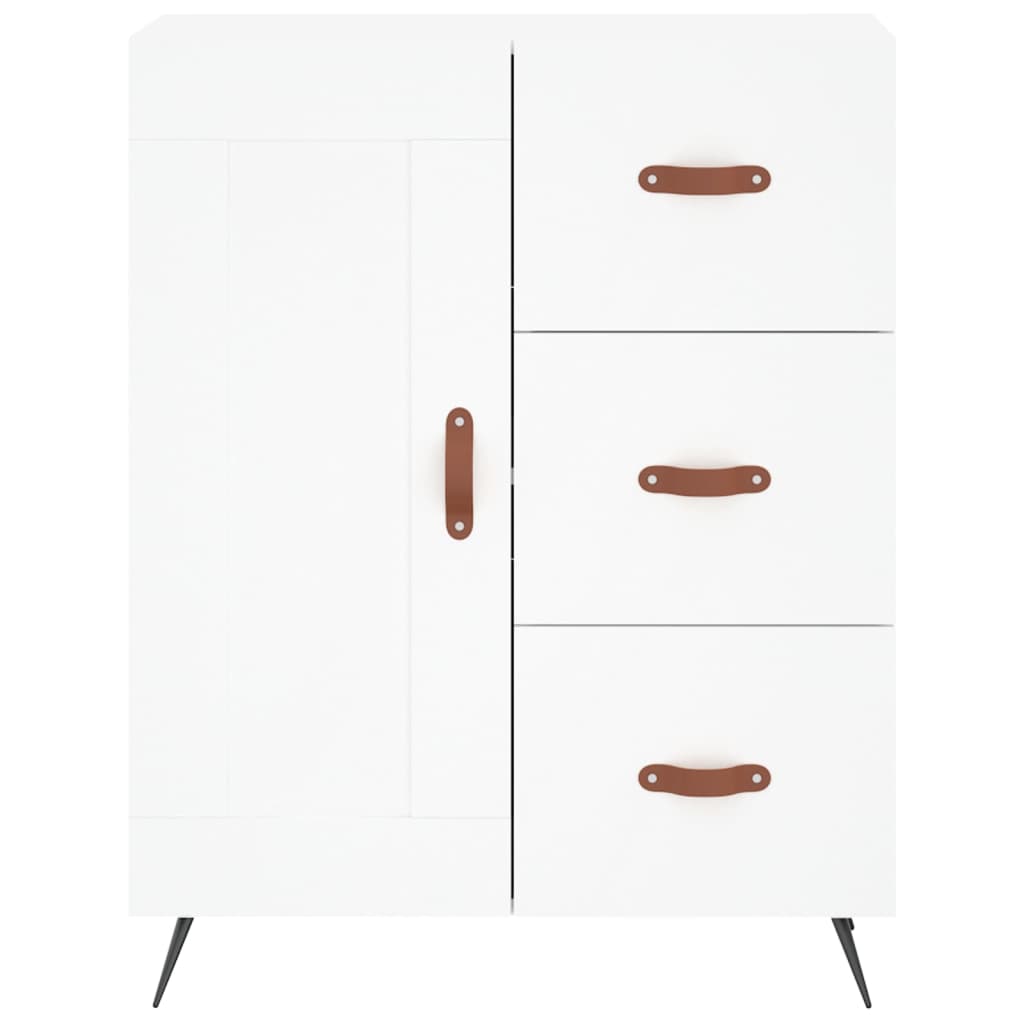 højskab 69,5x34x180 cm konstrueret træ hvid