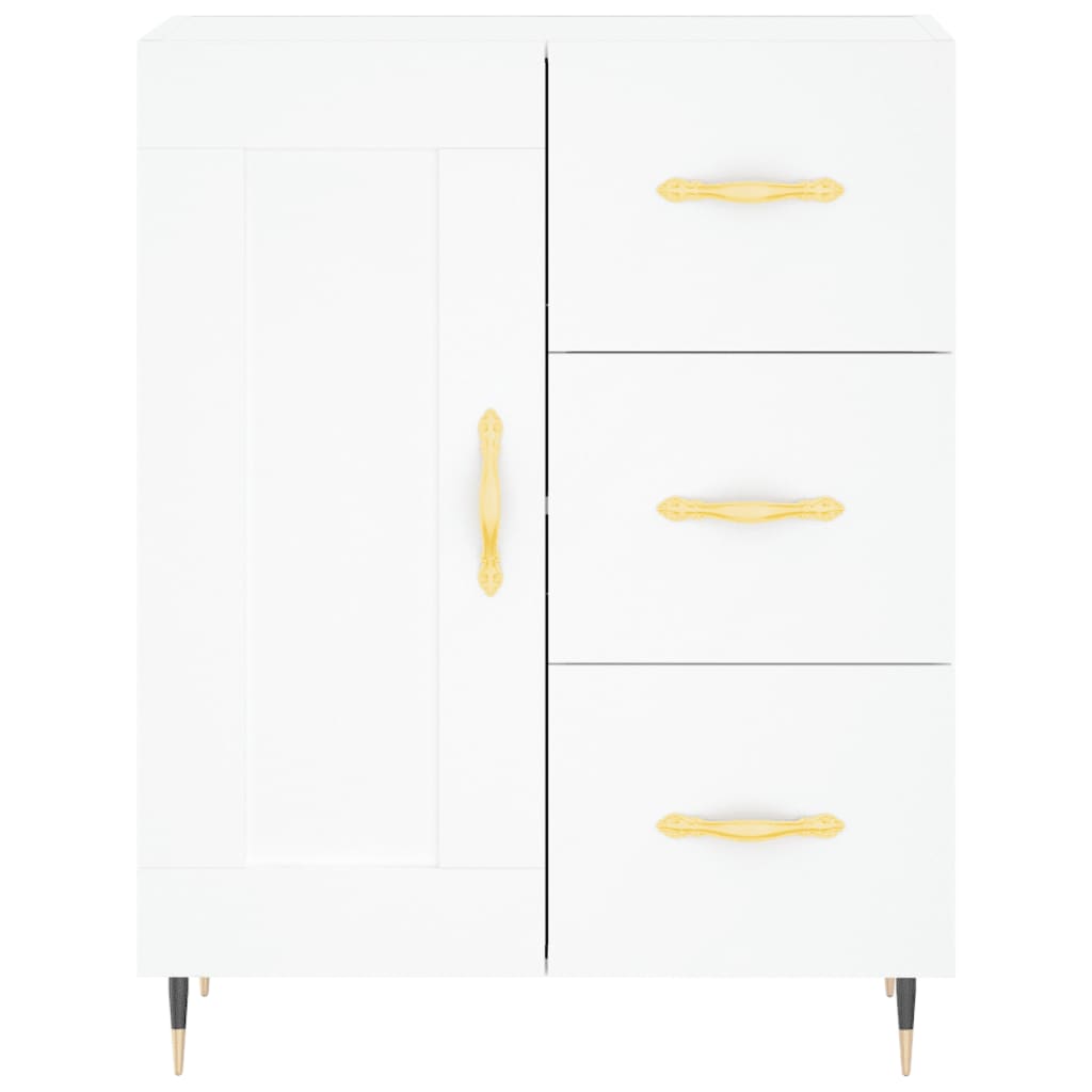 højskab 69,5x34x180 cm konstrueret træ hvid