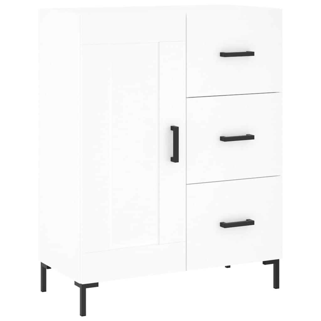højskab 69,5x34x180 cm konstrueret træ hvid