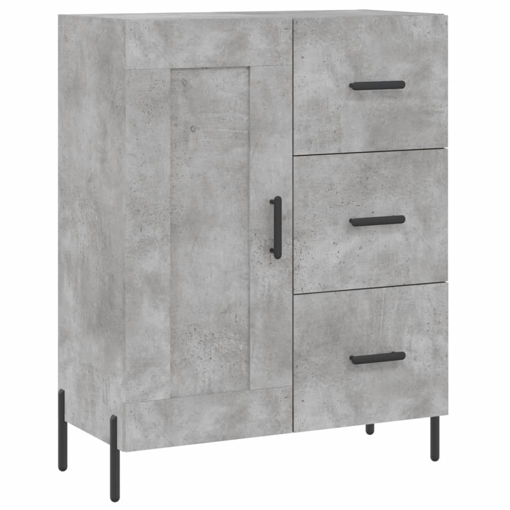 højskab 69,5x34x180 cm konstrueret træ betongrå