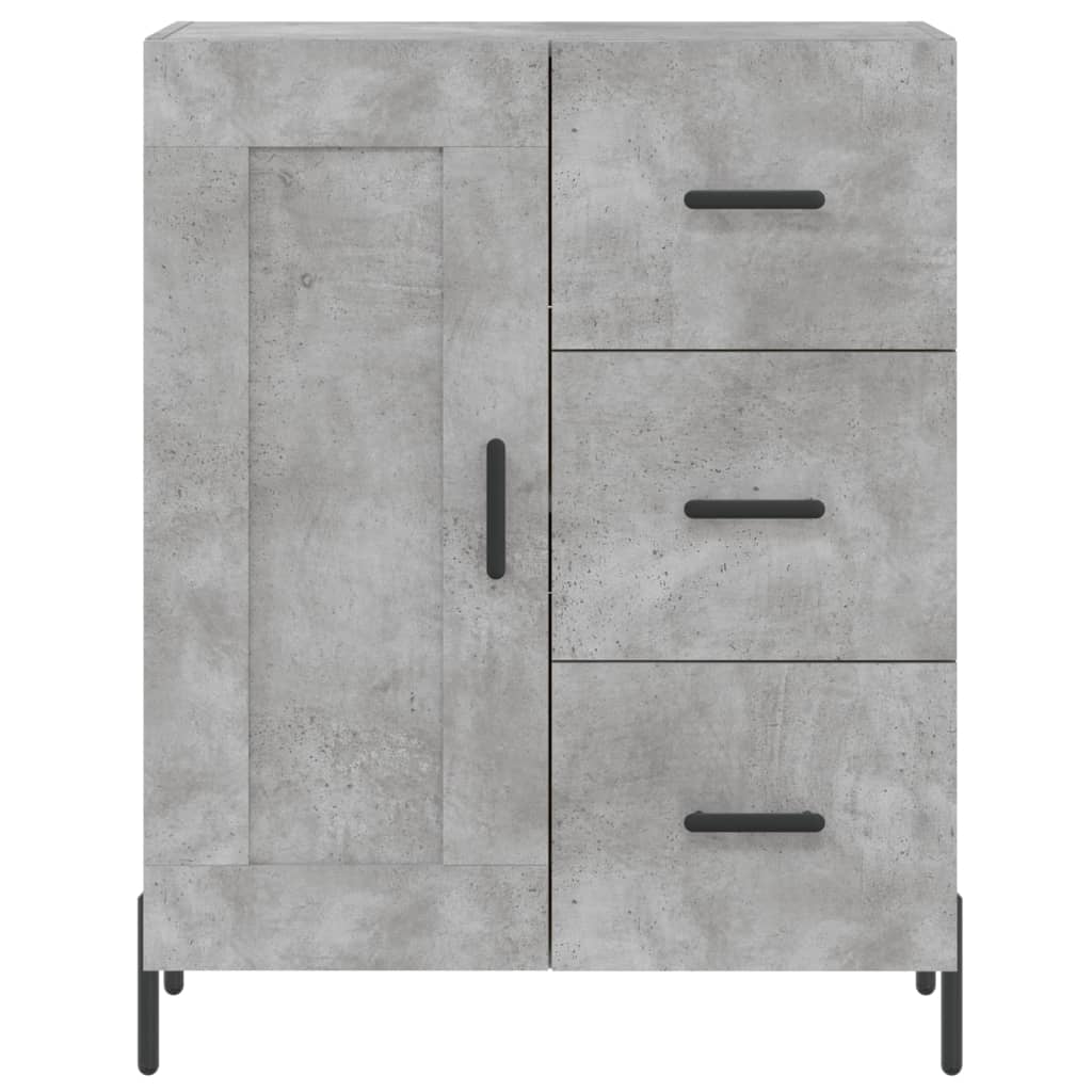 højskab 69,5x34x180 cm konstrueret træ betongrå