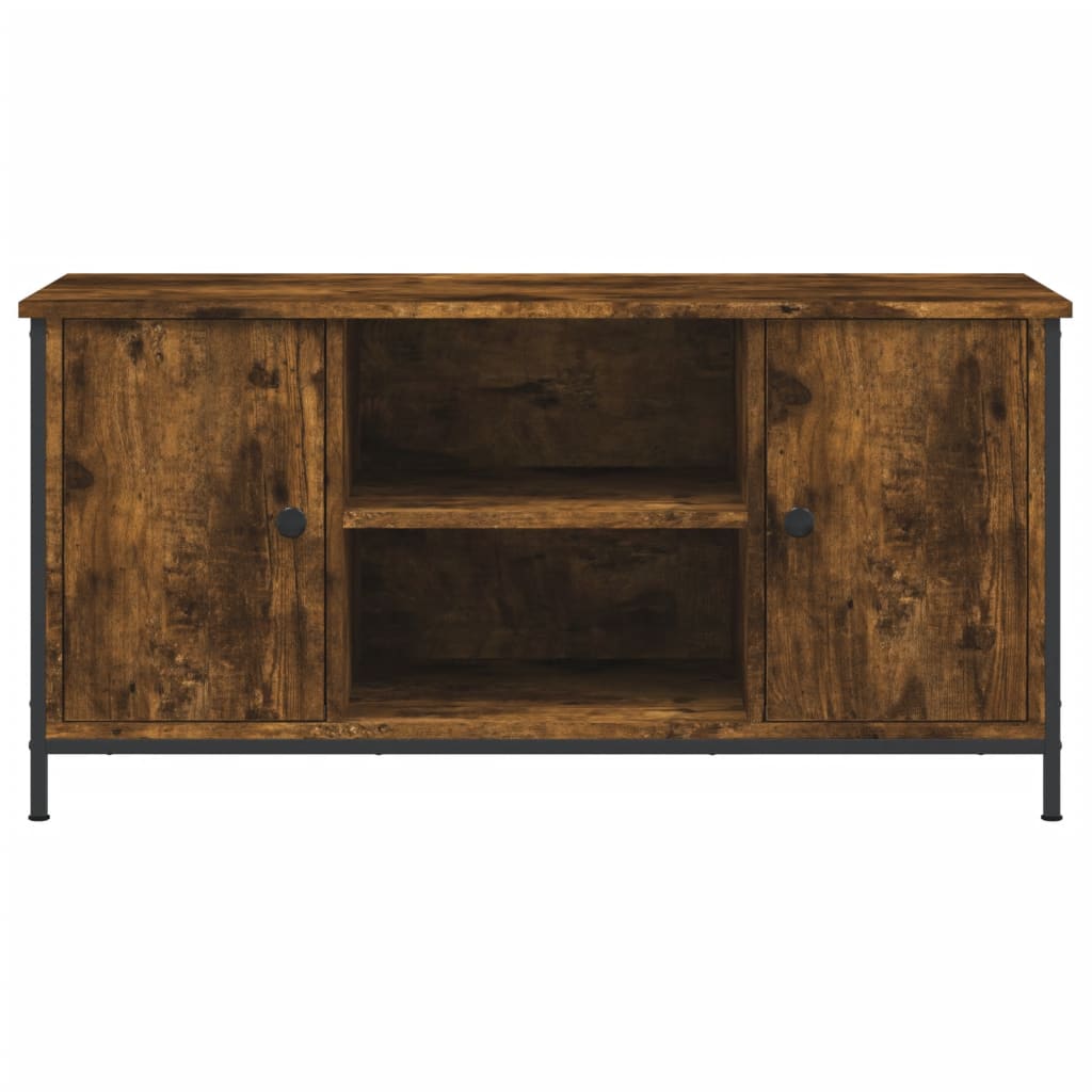 tv-bord 100x40x50 cm konstrueret træ røget egetræsfarve