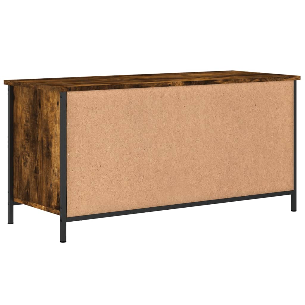 tv-bord 100x40x50 cm konstrueret træ røget egetræsfarve