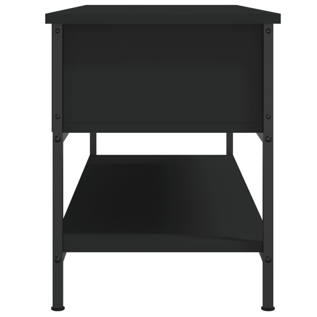 tv-bord 100x35x45 cm konstrueret træ sort