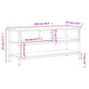 tv-bord 100x35x45 cm konstrueret træ sort