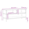 tv-bord 100x35x45 cm konstrueret træ sonoma-eg