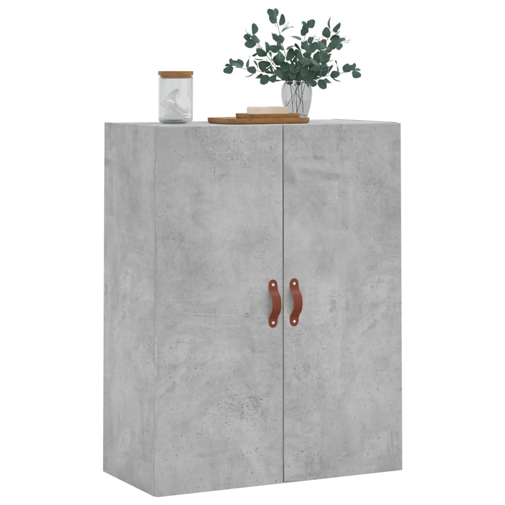 væghængt skab 69,5x34x90 cm konstrueret træ betongrå
