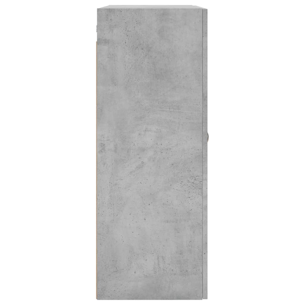 væghængt skab 69,5x34x90 cm konstrueret træ betongrå