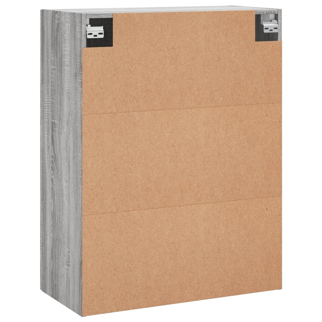 væghængt skab 69,5x34x90 cm konstrueret træ grå sonoma-eg