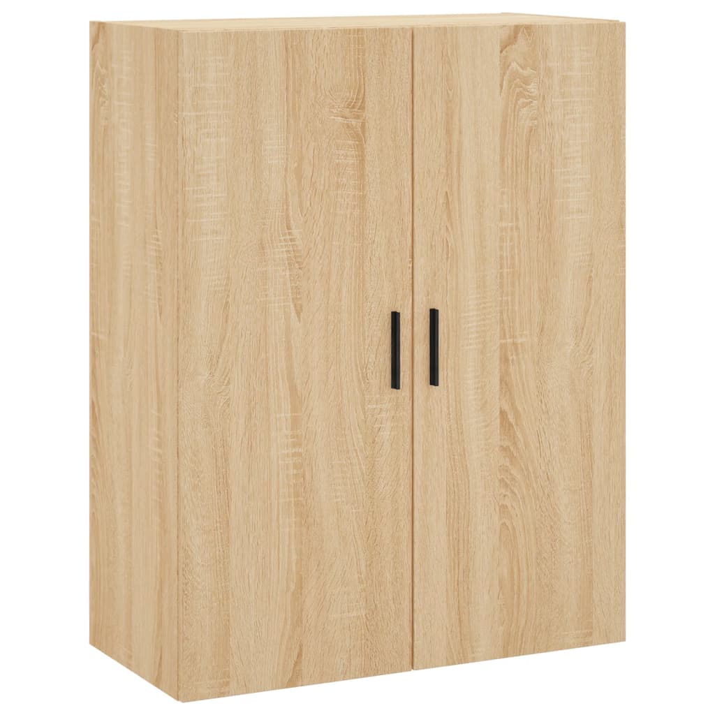 væghængt skab 69,5x34x90 cm konstrueret træ sonoma-eg