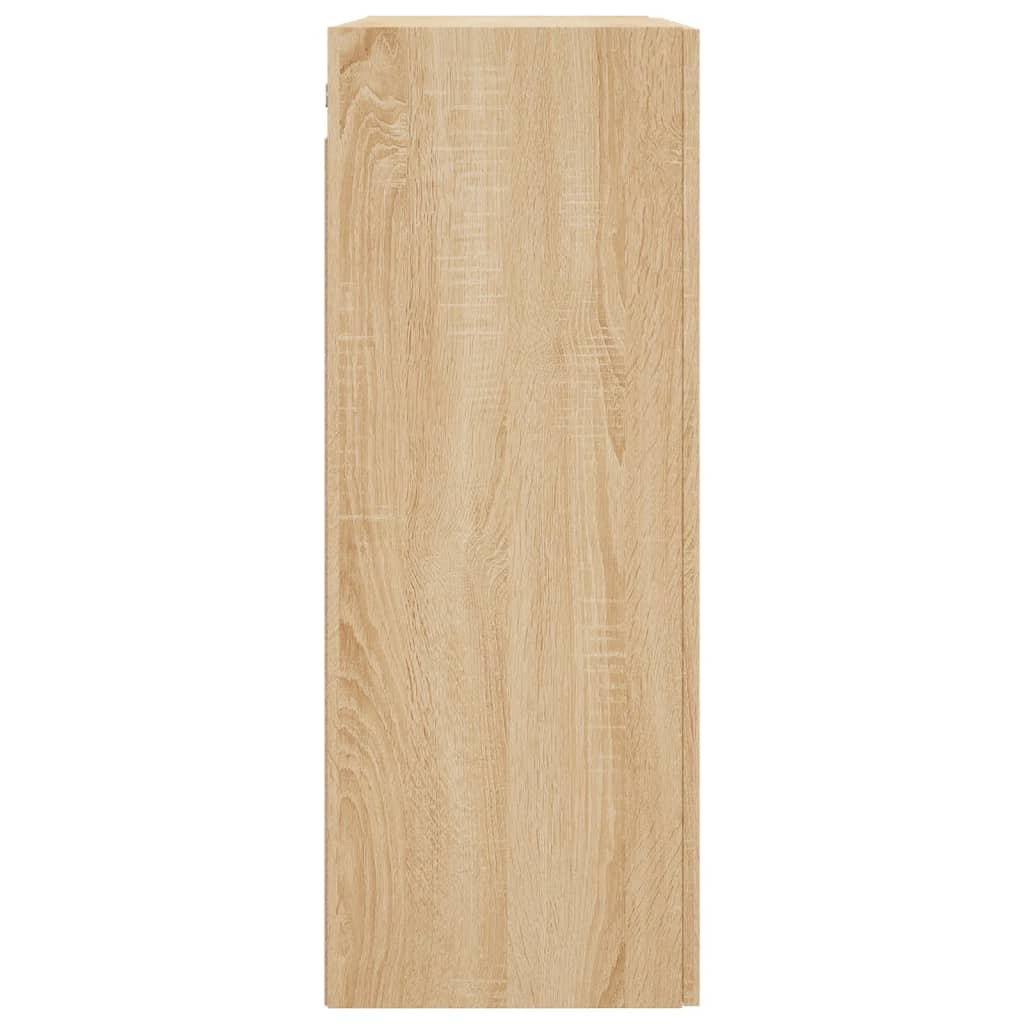 væghængt skab 69,5x34x90 cm konstrueret træ sonoma-eg