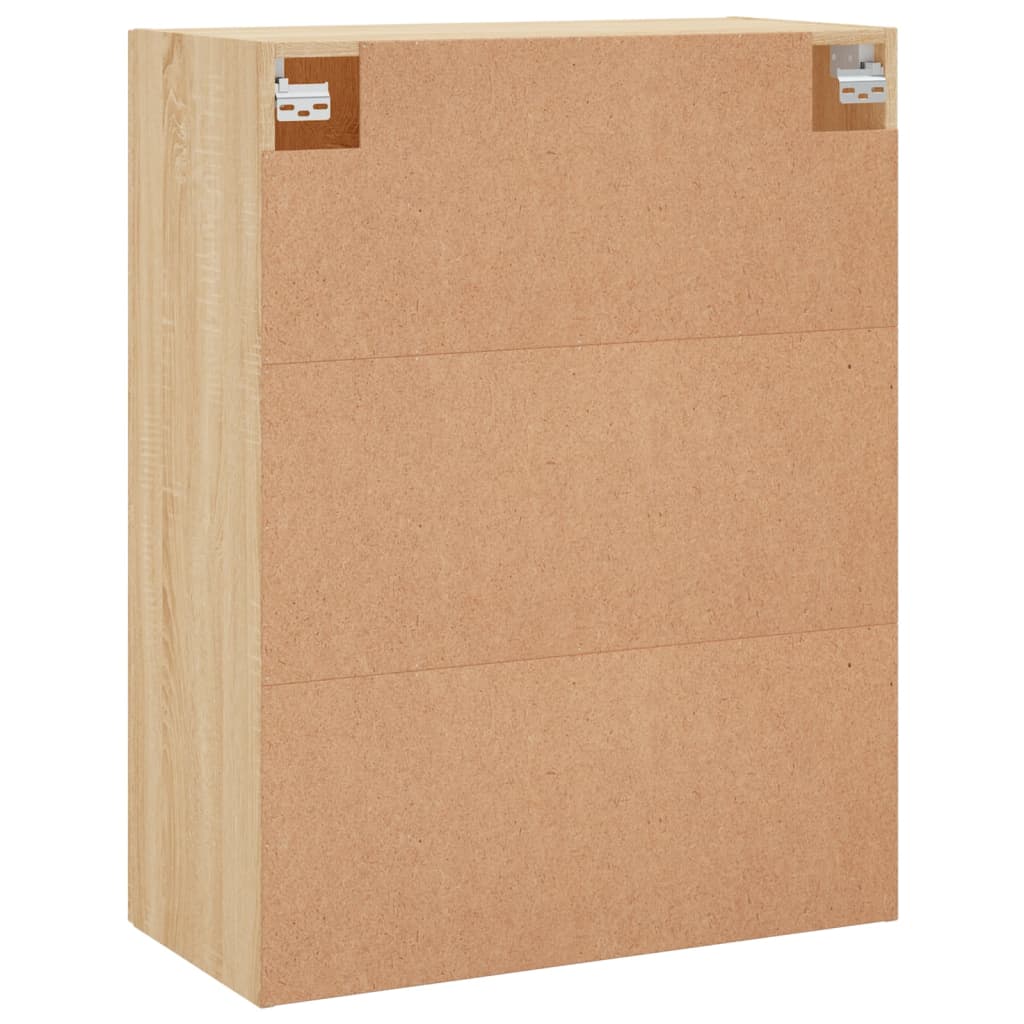 væghængt skab 69,5x34x90 cm konstrueret træ sonoma-eg
