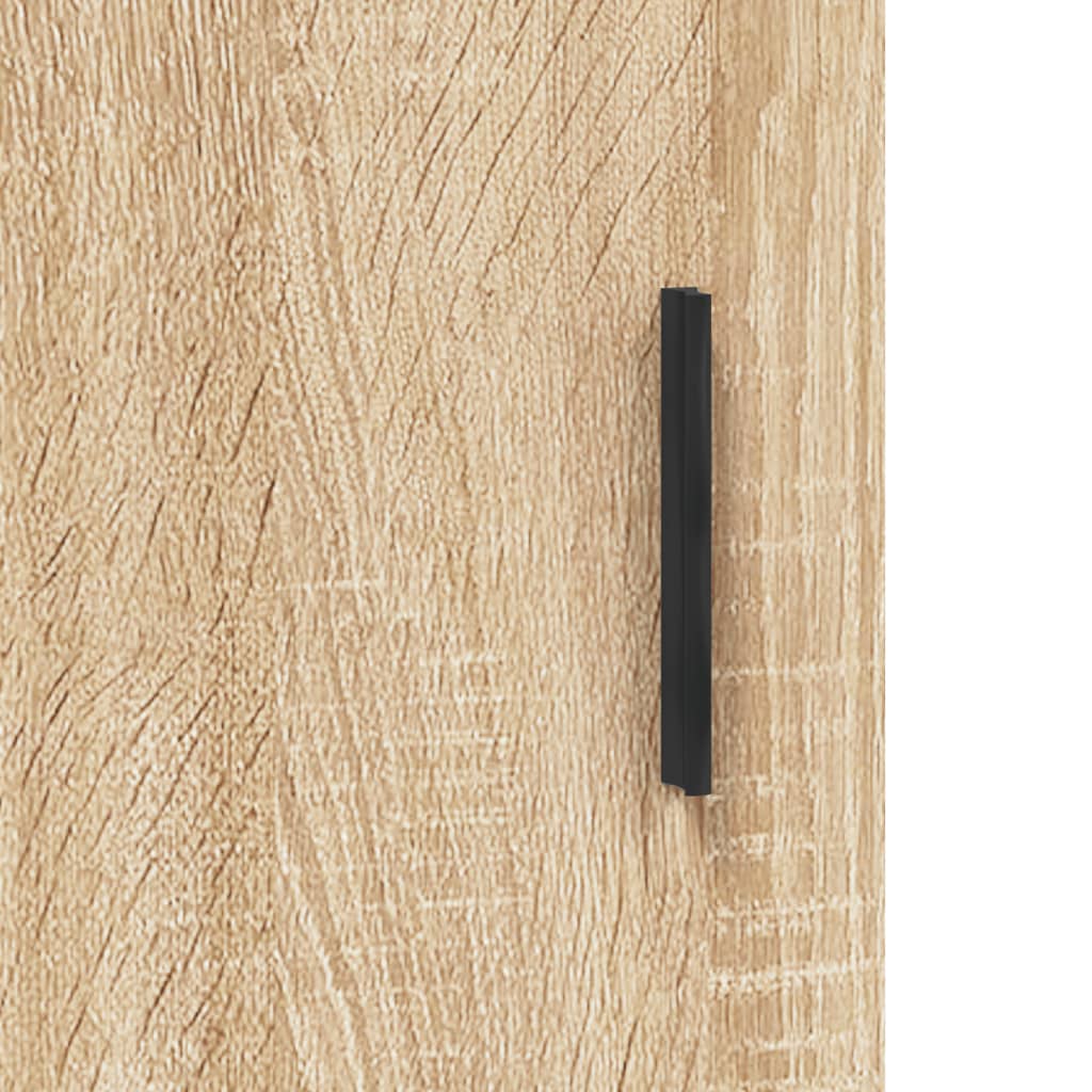 væghængt skab 69,5x34x90 cm konstrueret træ sonoma-eg