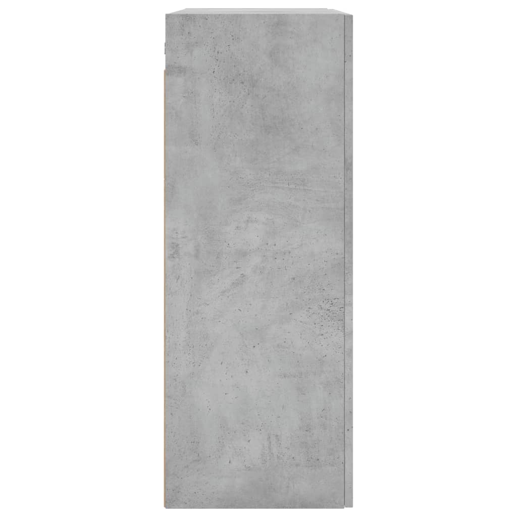væghængt skab 69,5x34x90 cm konstrueret træ betongrå