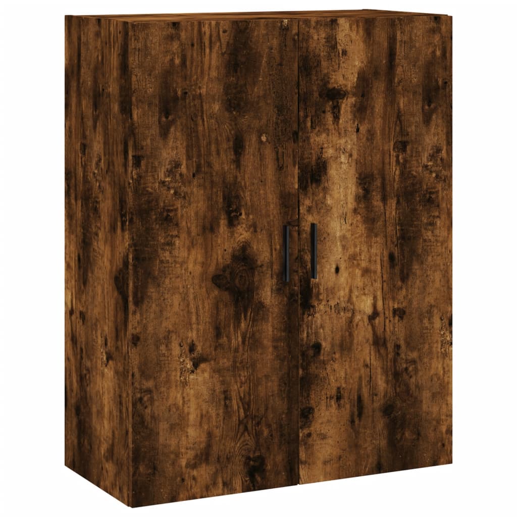 væghængt skab 69,5x34x90 cm konstrueret træ røget sonoma-eg