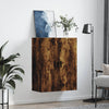 væghængt skab 69,5x34x90 cm konstrueret træ røget sonoma-eg