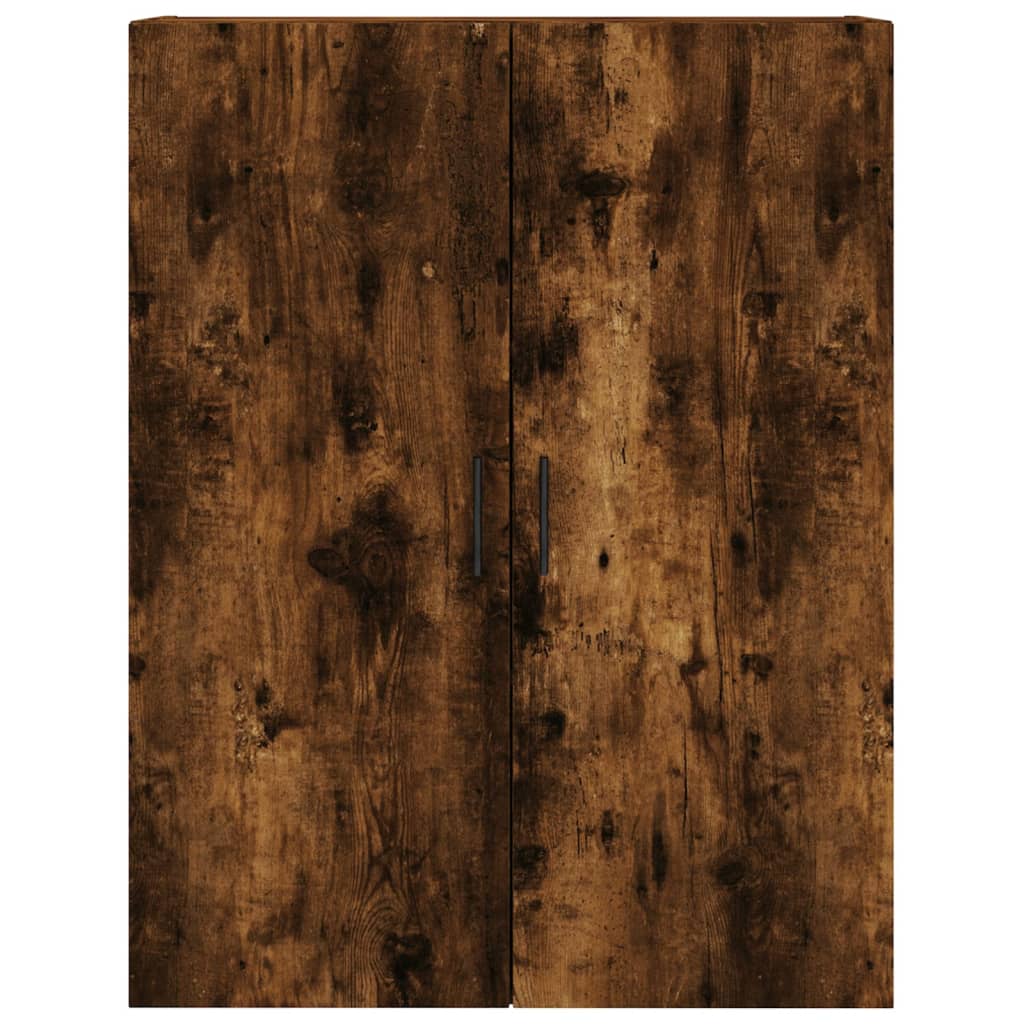 væghængt skab 69,5x34x90 cm konstrueret træ røget sonoma-eg