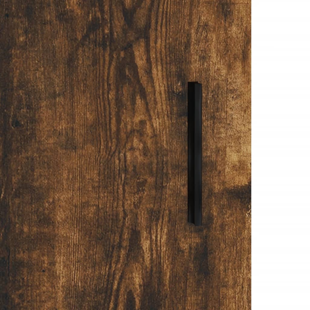 væghængt skab 69,5x34x90 cm konstrueret træ røget sonoma-eg