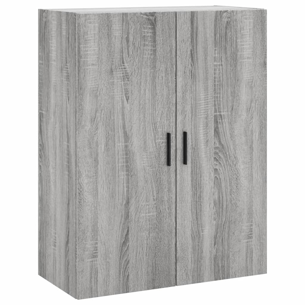 væghængt skab 69,5x34x90 cm konstrueret træ grå sonoma-eg