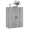 væghængt skab 69,5x34x90 cm konstrueret træ grå sonoma-eg
