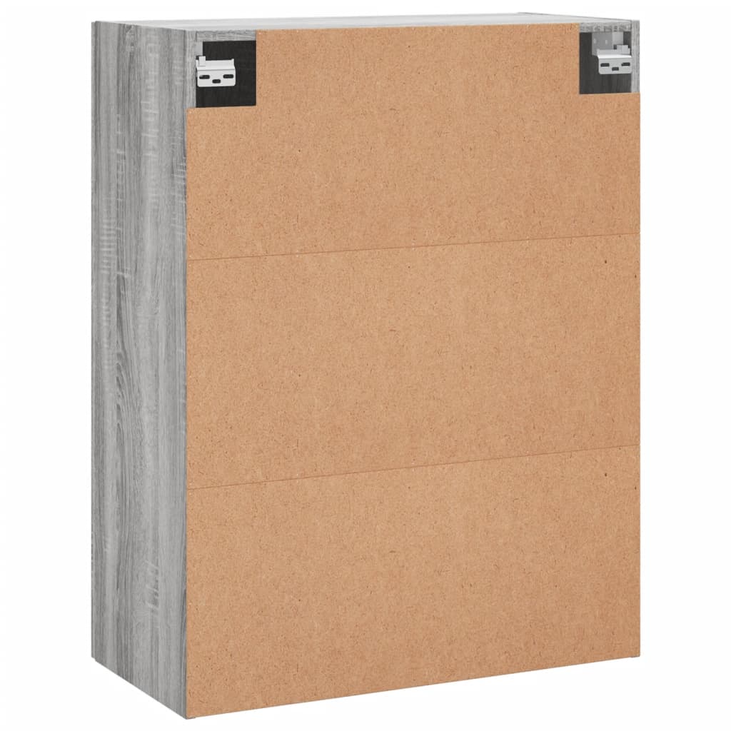 væghængt skab 69,5x34x90 cm konstrueret træ grå sonoma-eg
