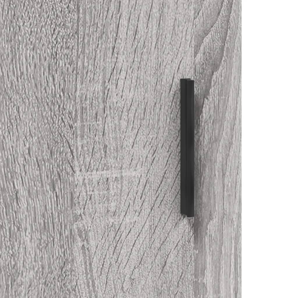væghængt skab 69,5x34x90 cm konstrueret træ grå sonoma-eg