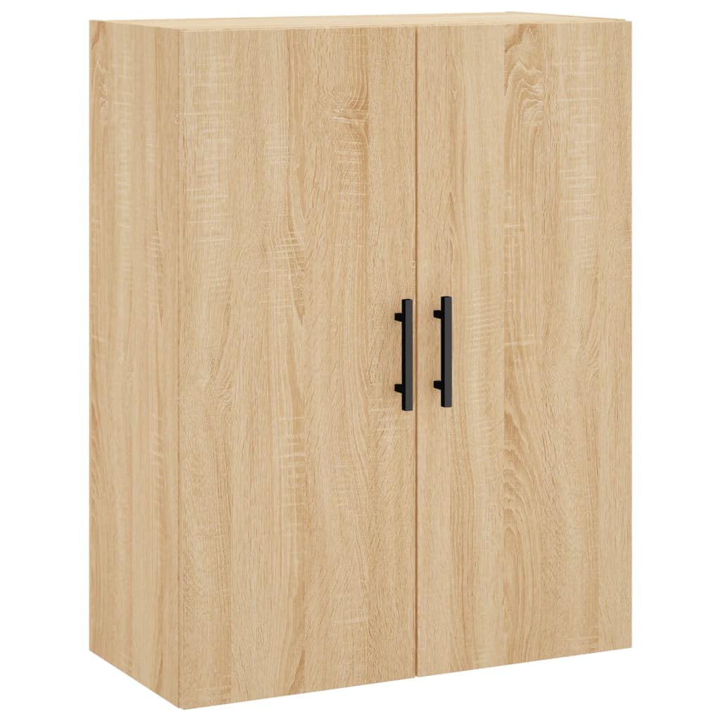 væghængt skab 69,5x34x90 cm konstrueret træ sonoma-eg