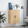 væghængt skab 69,5x34x90 cm konstrueret træ sonoma-eg