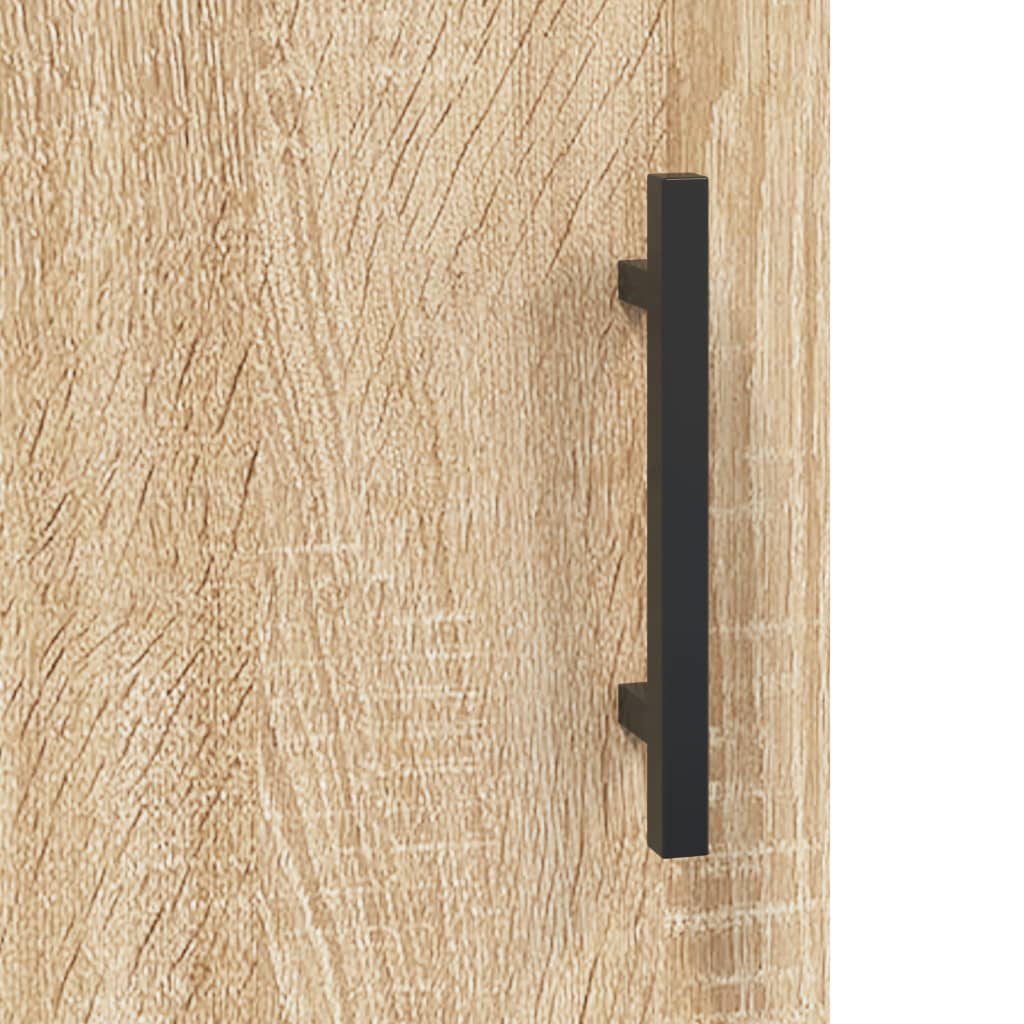 væghængt skab 69,5x34x90 cm konstrueret træ sonoma-eg