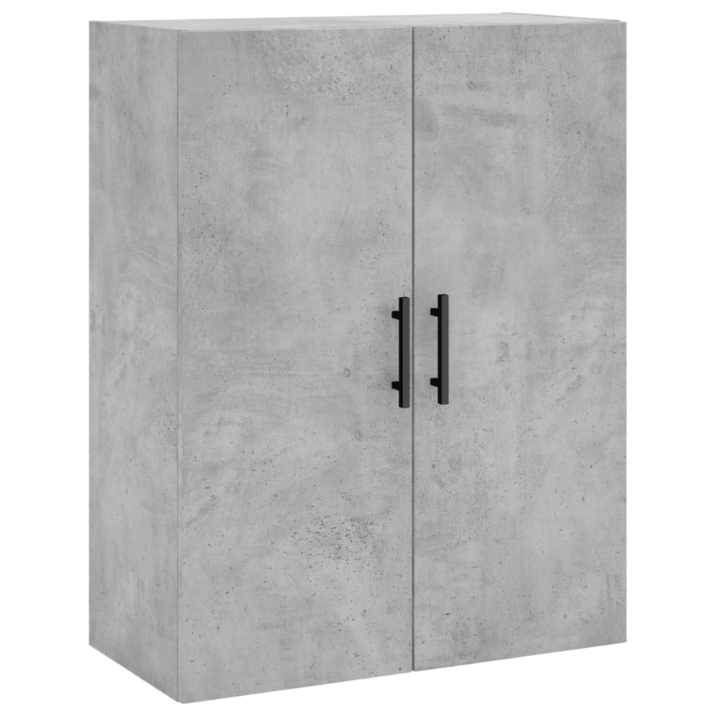væghængt skab 69,5x34x90 cm konstrueret træ betongrå
