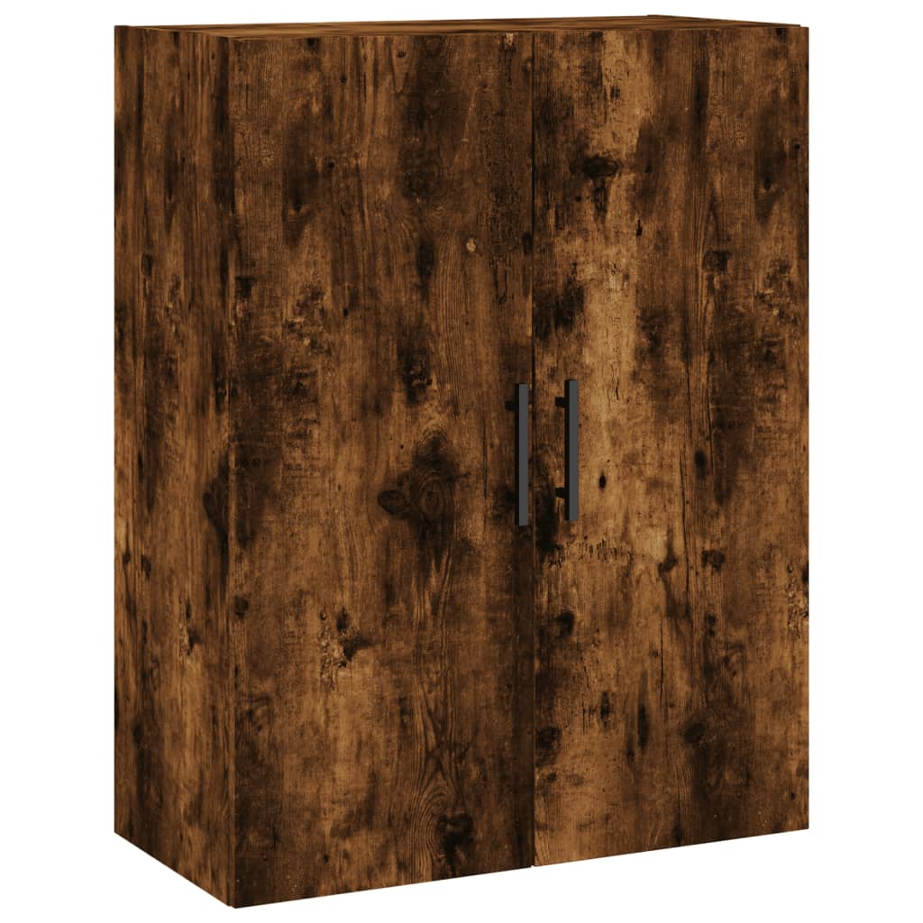 væghængt skab 69,5x34x90 cm konstrueret træ røget sonoma-eg