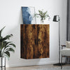 væghængt skab 69,5x34x90 cm konstrueret træ røget sonoma-eg