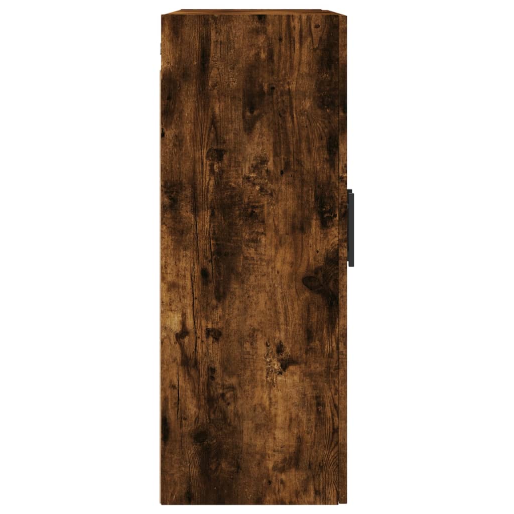 væghængt skab 69,5x34x90 cm konstrueret træ røget sonoma-eg