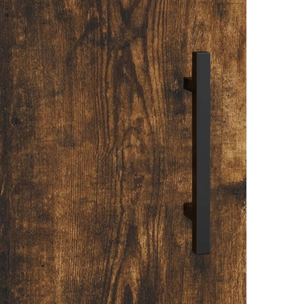 væghængt skab 69,5x34x90 cm konstrueret træ røget sonoma-eg