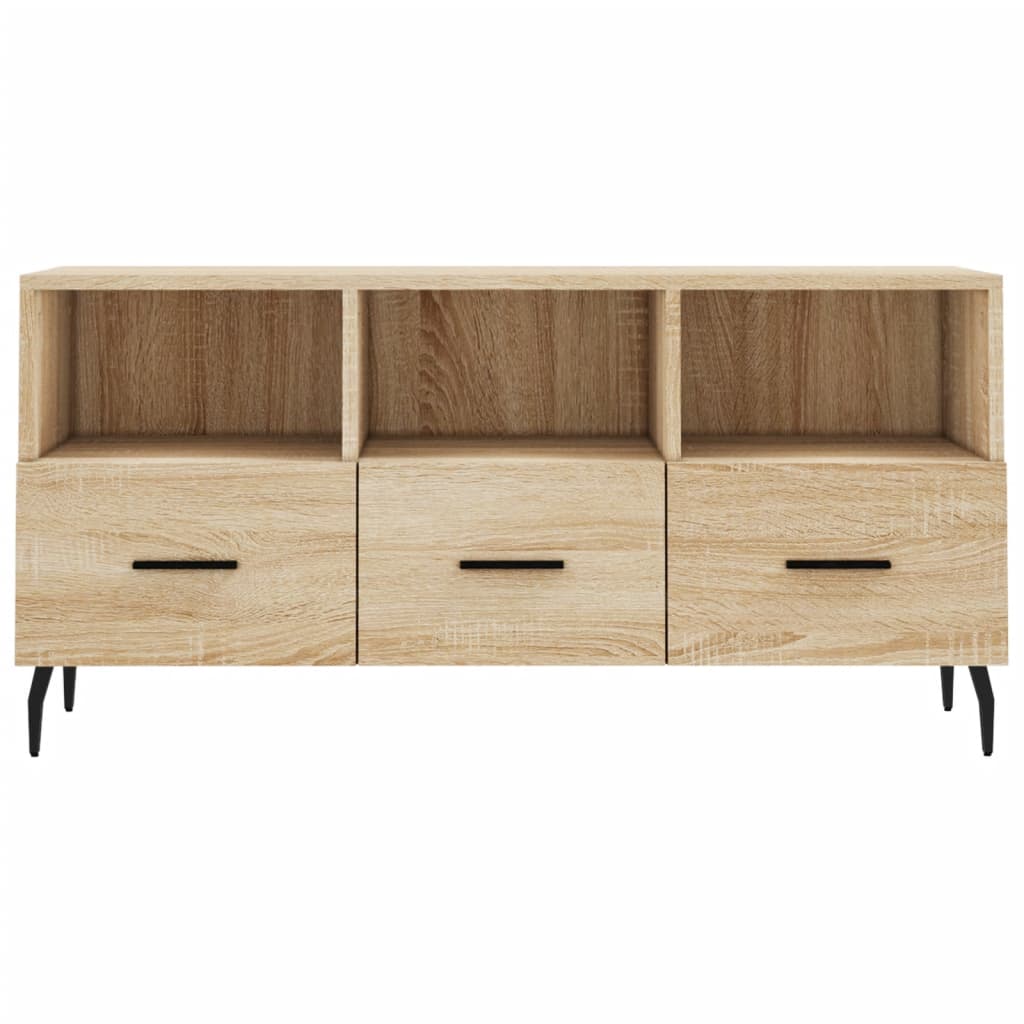 tv-bord 102x36x50 cm konstrueret træ sonoma-eg