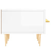 tv-bord 150x36x30 cm konstrueret træ hvid højglans