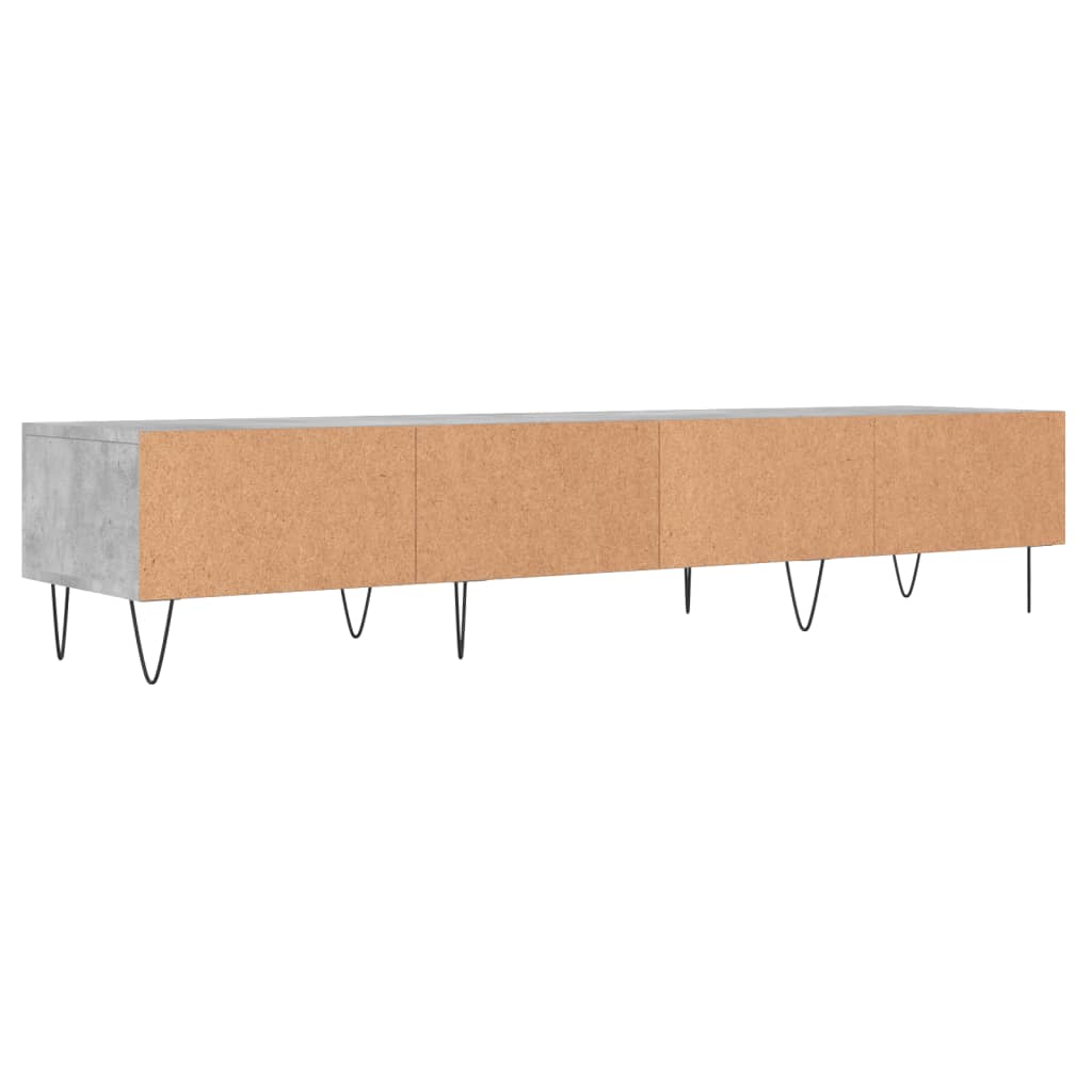 tv-bord 150x36x30 cm konstrueret træ betongrå