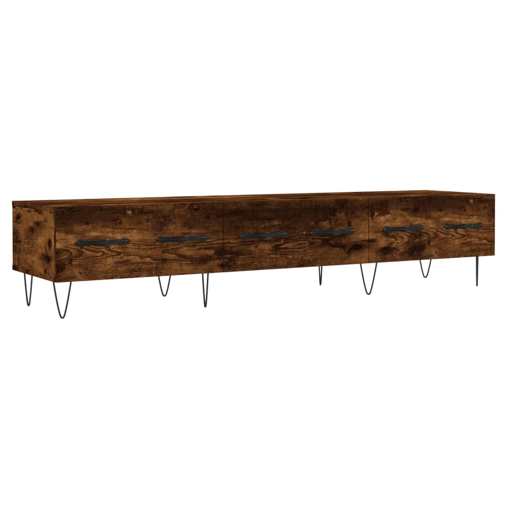 tv-bord 150x36x30 cm konstrueret træ røget egetræsfarve