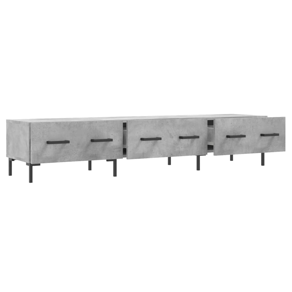 tv-bord 150x36x30 cm konstrueret træ betongrå