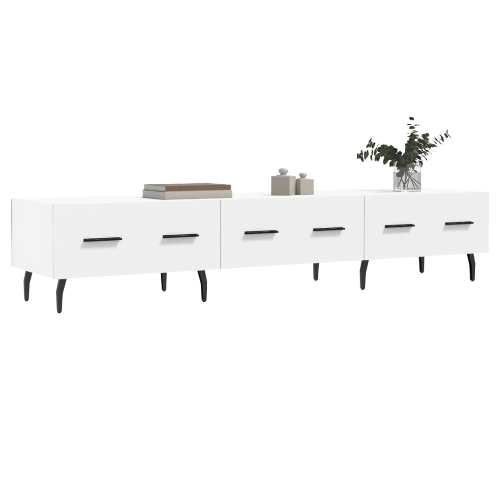 tv-bord 150x36x30 cm konstrueret træ hvid