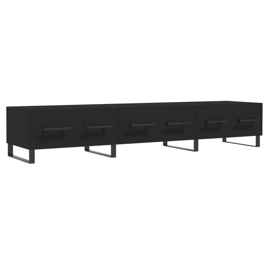 tv-bord 150x36x30 cm konstrueret træ sort