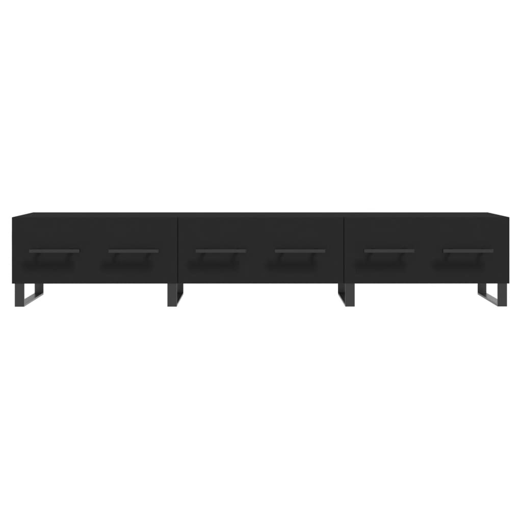 tv-bord 150x36x30 cm konstrueret træ sort