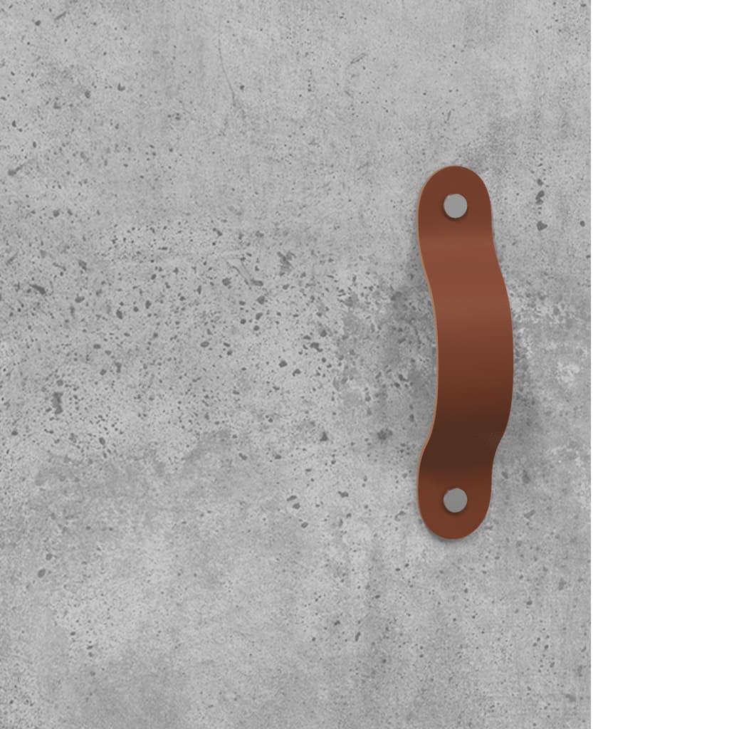 vægskab 69,5x34x90 cm konstrueret træ betongrå