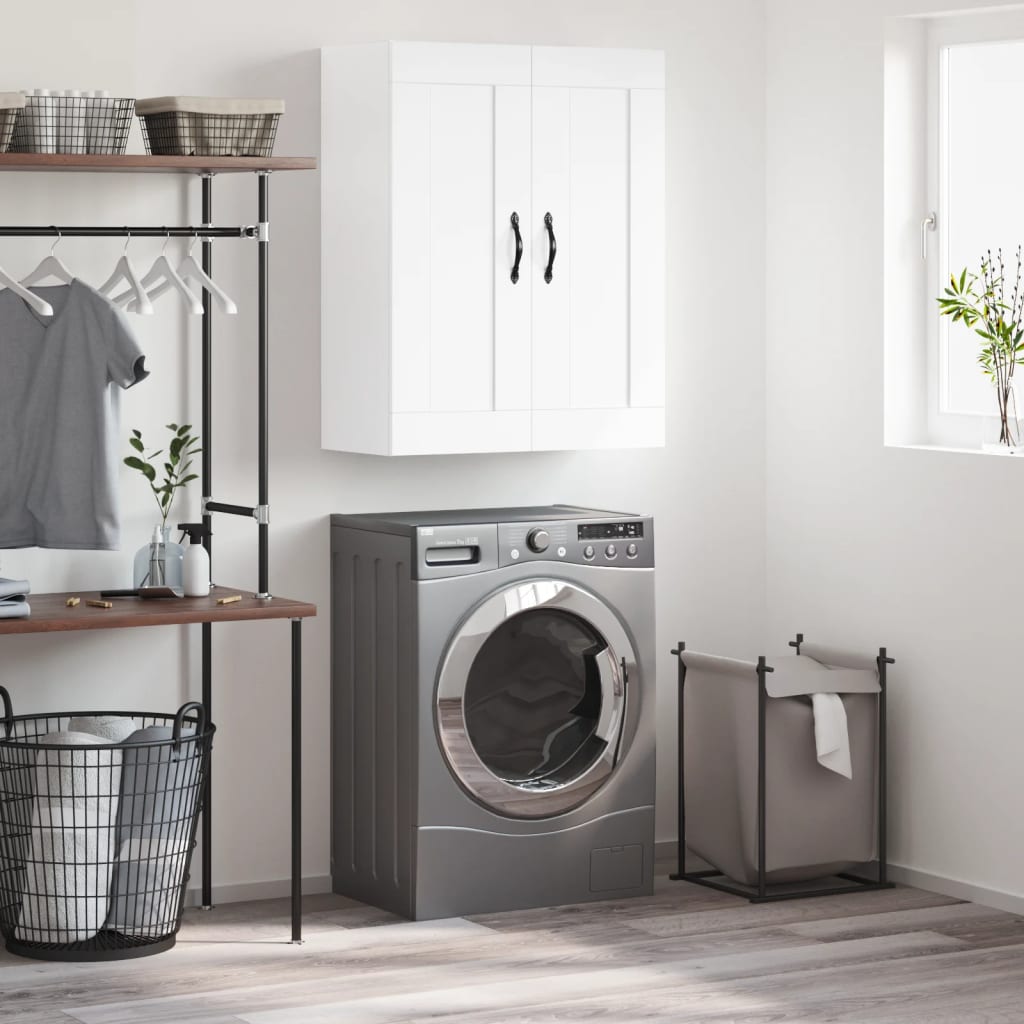 vægskab 69,5x34x90 cm konstrueret træ hvid